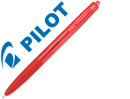 STYLO-BILLE PILOT SUPER GRIP G RTRACTABLE POINTE EXTRA LARGE COLORIS ROUGE