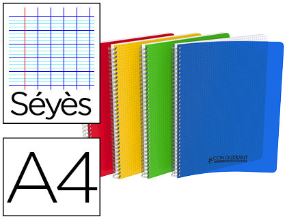 RELIURE INTGRALE CONQURANT POLYPROPYLNE A4 180P 5X5MM 90G