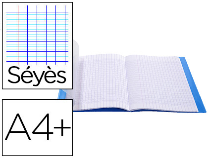 CAHIER  RABAT CONQURANT COUVERTURE POLYPROPYLNE 24X32CM 48 PAGES 90G SYS INCOLORE