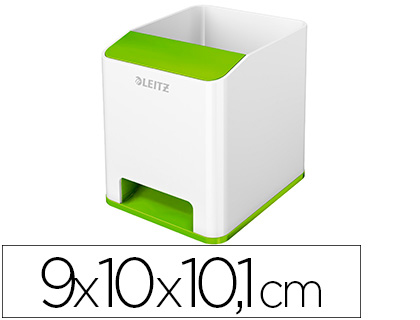 POT A CRAYON LEITZ WOW DUAL POLYSTYRENE SUPPORT           STYLOS/SMARTPHONES BOOSTER DE SON 90X100X101MM VERT