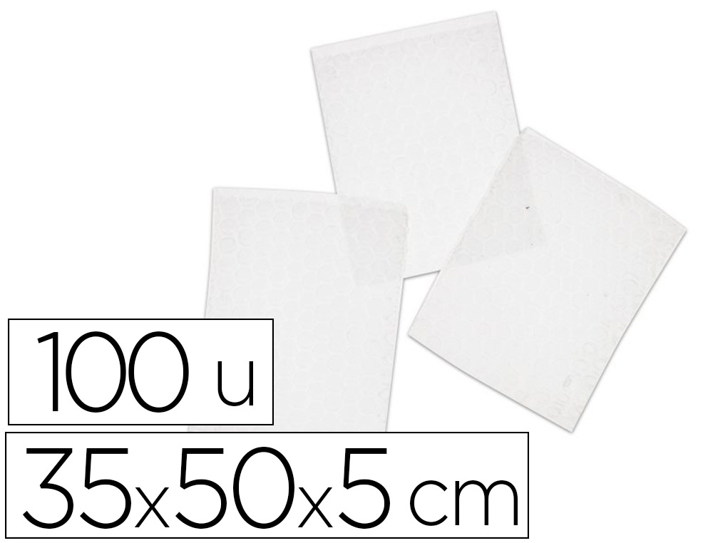 SACHET BULLES D'AIR ANTALIS POLYTHYLNE RABAT ADHSIF ANTI-CHOC 35X50X5CM 100 UNITS