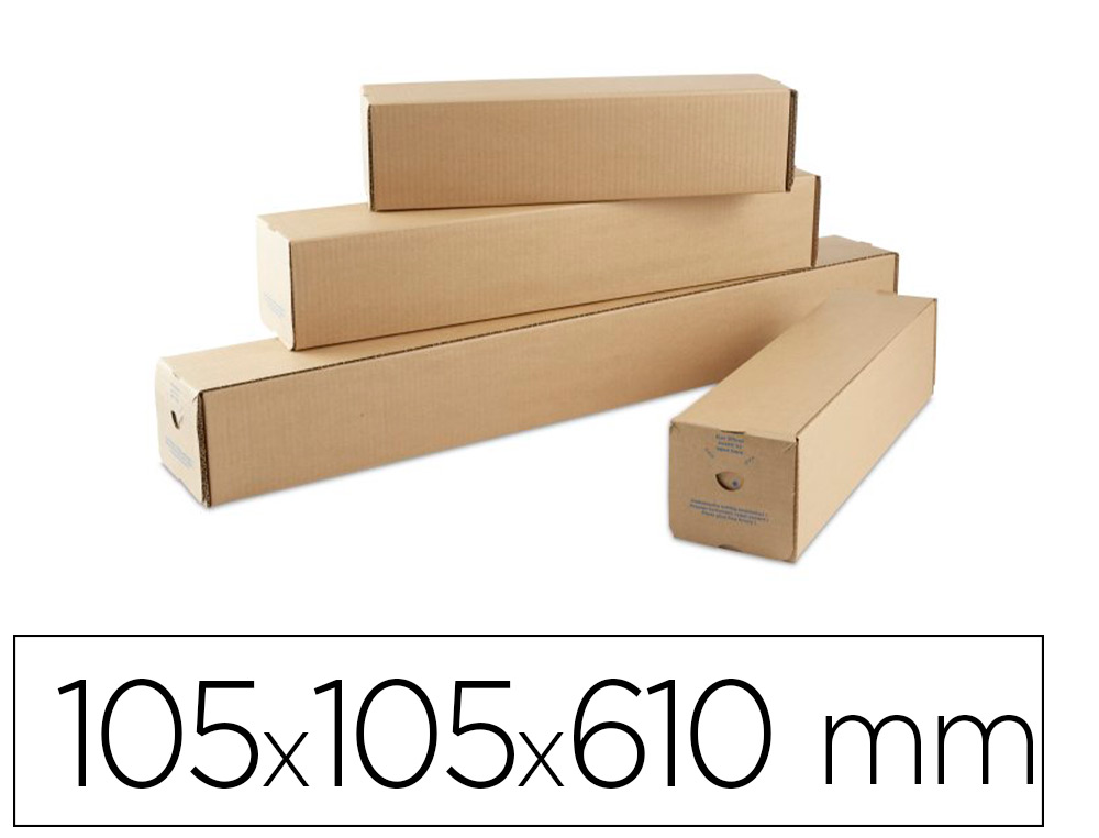 TUBE D'EXPDITION CARR ANTALIS MASTER'IN CARTON ONDUL TRS RSISTANT FERMETURE AUTO-ADHSIVE 10,5X10,5X61CM