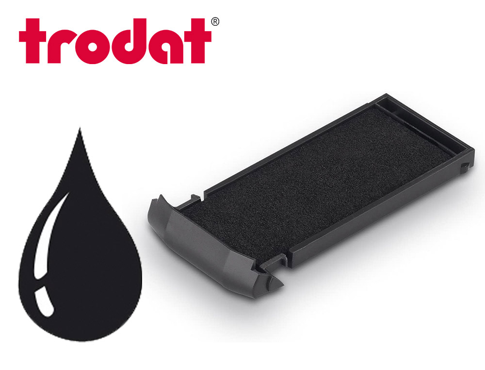 CASSETTE ENCRAGE TRODAT 6/9412 POUR TAMPON MOBILE PRINTY 9412 47X18MM COLORIS NOIR