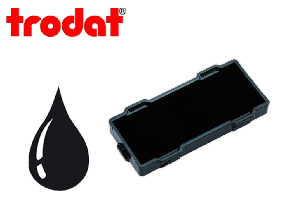 CASSETTE ENCRAGE TRODAT 6/9511 POUR TAMPON POCKET PRINTY 9511 COLORIS NOIR PACK 3 UNITES