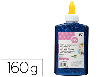 COLLE PAILLETEE LIDERPAPEL COLORIS BLEU METALLISE - POT  DE 160G