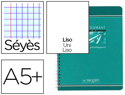 CAHIER TRAVAUX PRATIQUES PIQU CONQURANT SEPT COUVERTURE OFFSET A5+ 17X22CM 80 PAGES 70G 40 SYS/40 UNIES
