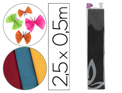 PAPIER CRPON LIDERPAPEL 34G/M2 50CMX2.5M UNICOLORE NOIR