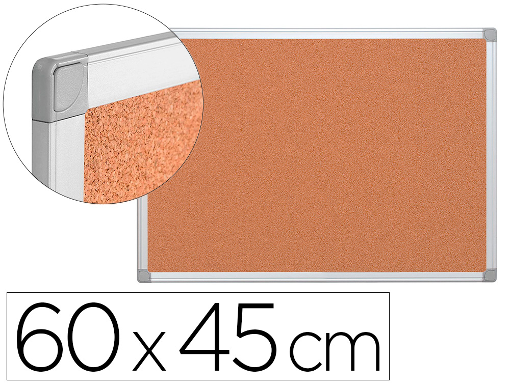 TABLEAU LIGE Q-CONNECT MURAL CADRE ALUMINIUM RSISTANCE HUMIDIT ACCESSOIRES FIXATION MUR 1MM PAISSEUR 60X45CM