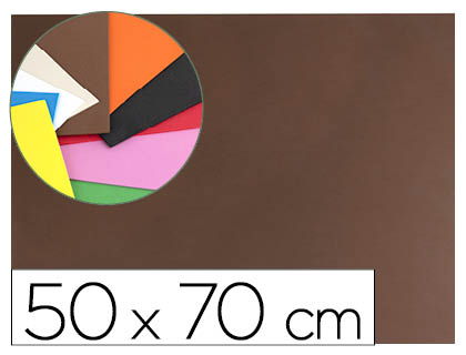 PLAQUE MOUSSE LIDERPAPEL 50X70CM 60G/M2 PAISSEUR 1.5MM UNICOLORE MARRON