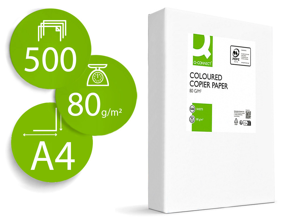 PAPIER COULEUR Q-CONNECT MULTIFONCTION A4 80G/M2 UNICOLORE ORANGE NON RAMETTE 500 FEUILLES